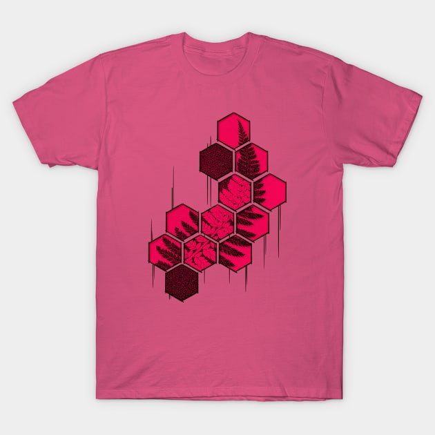 Fern In The Hexagon T-Shirt by Bongonation